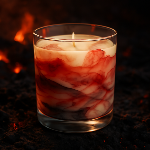El arte del marmolado en velas decorativas: elegancia fluida con pigmentos naturales