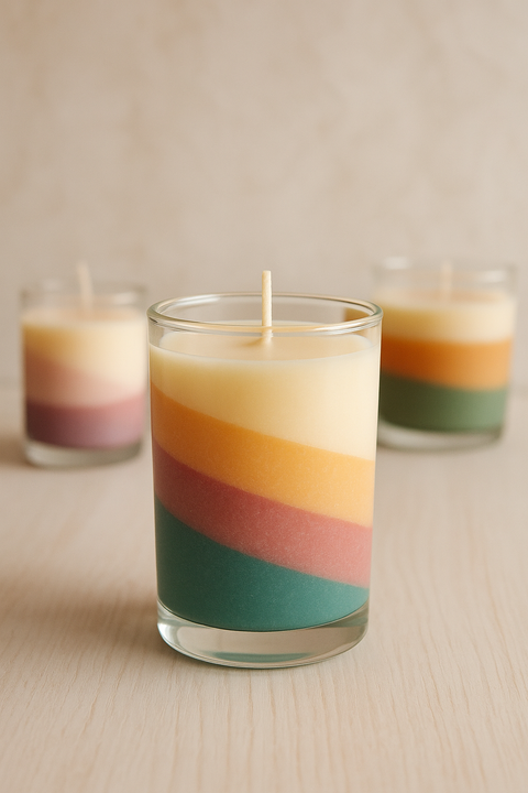 Cómo hacer velas multicolor en capas perfectas: el arte de transformar la cera en poesía visual