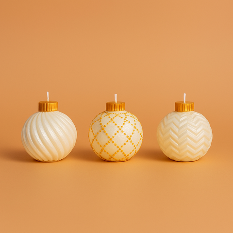 Vela Bola Navideña en espiral