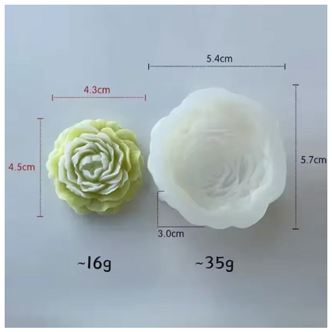 Molde de Silicona de Peonía | Para Velas Decorativas