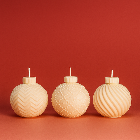 Vela Bola Navideña en espiral