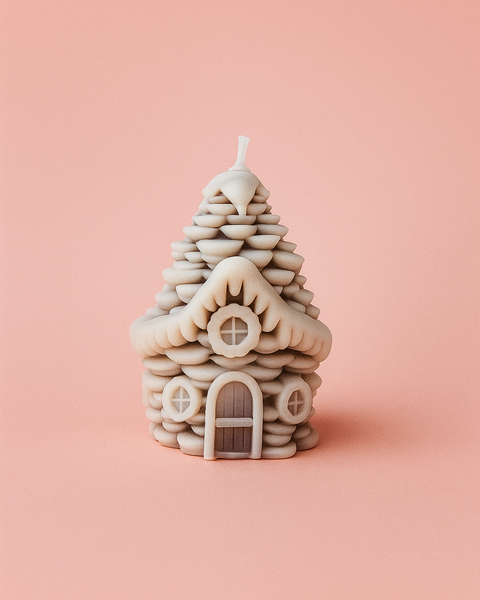 Vela Casita de Galleta Navideña