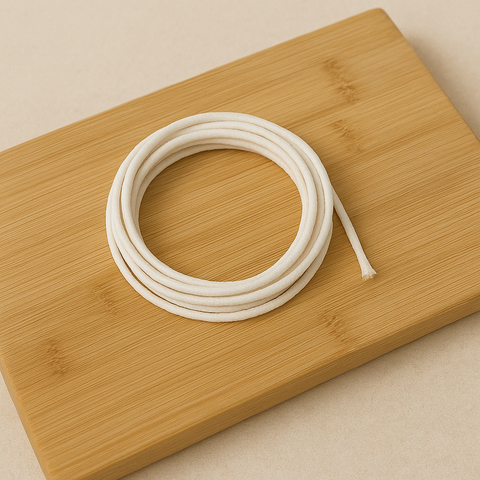 Cordón de algodón encerado con cera vegetal, 7cm diámetro de quemado
